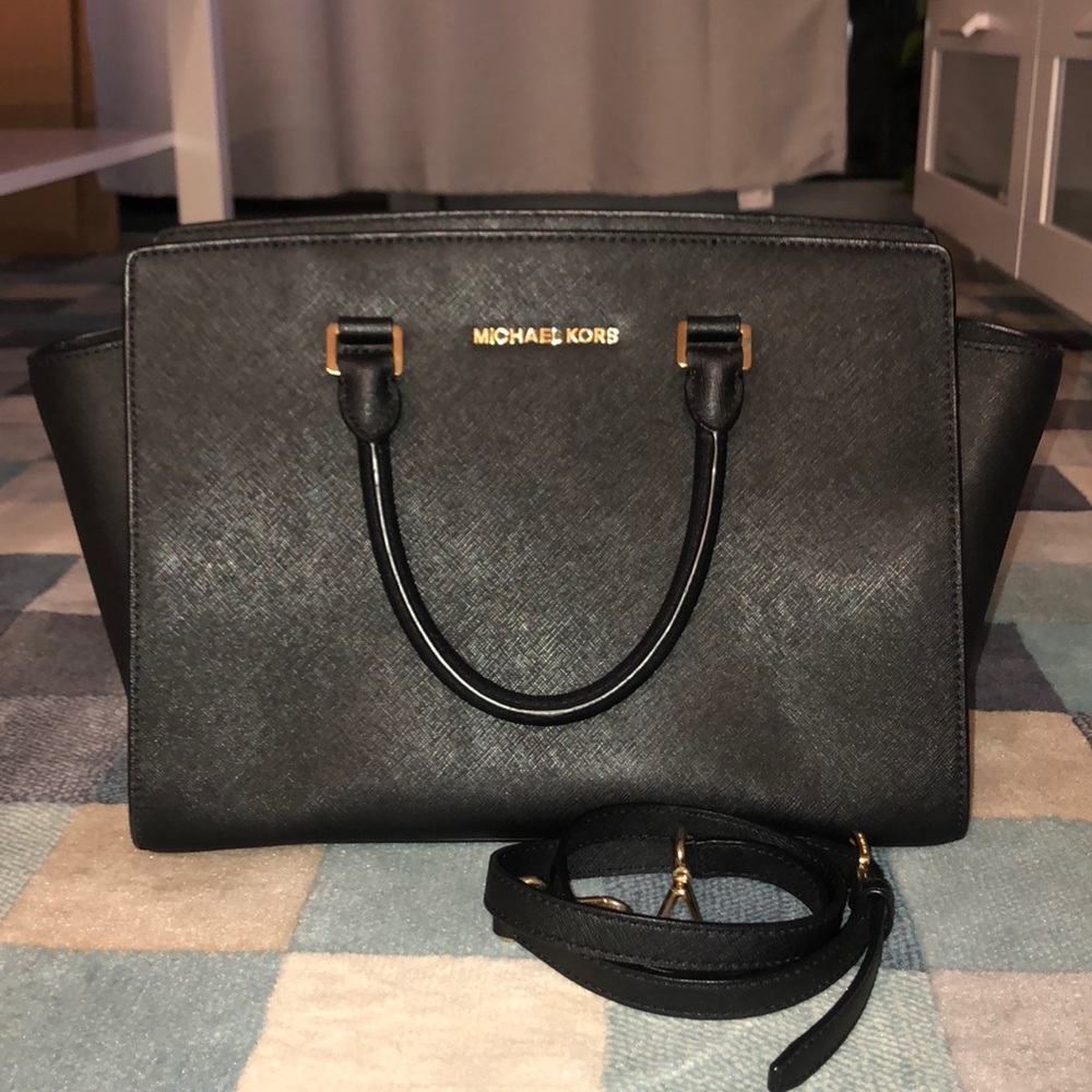 Michael Kors Selma Medium Saffiano Leather Satchel